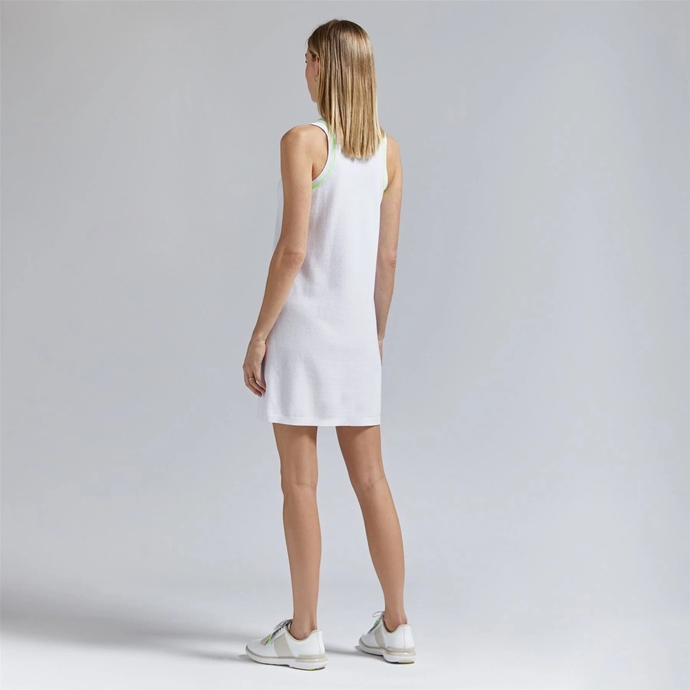 New G/FORE Pique Polo Women’s COTTON SLEEVELESS Golf DRESS Small White Snow $226 - Picture 2 of 16